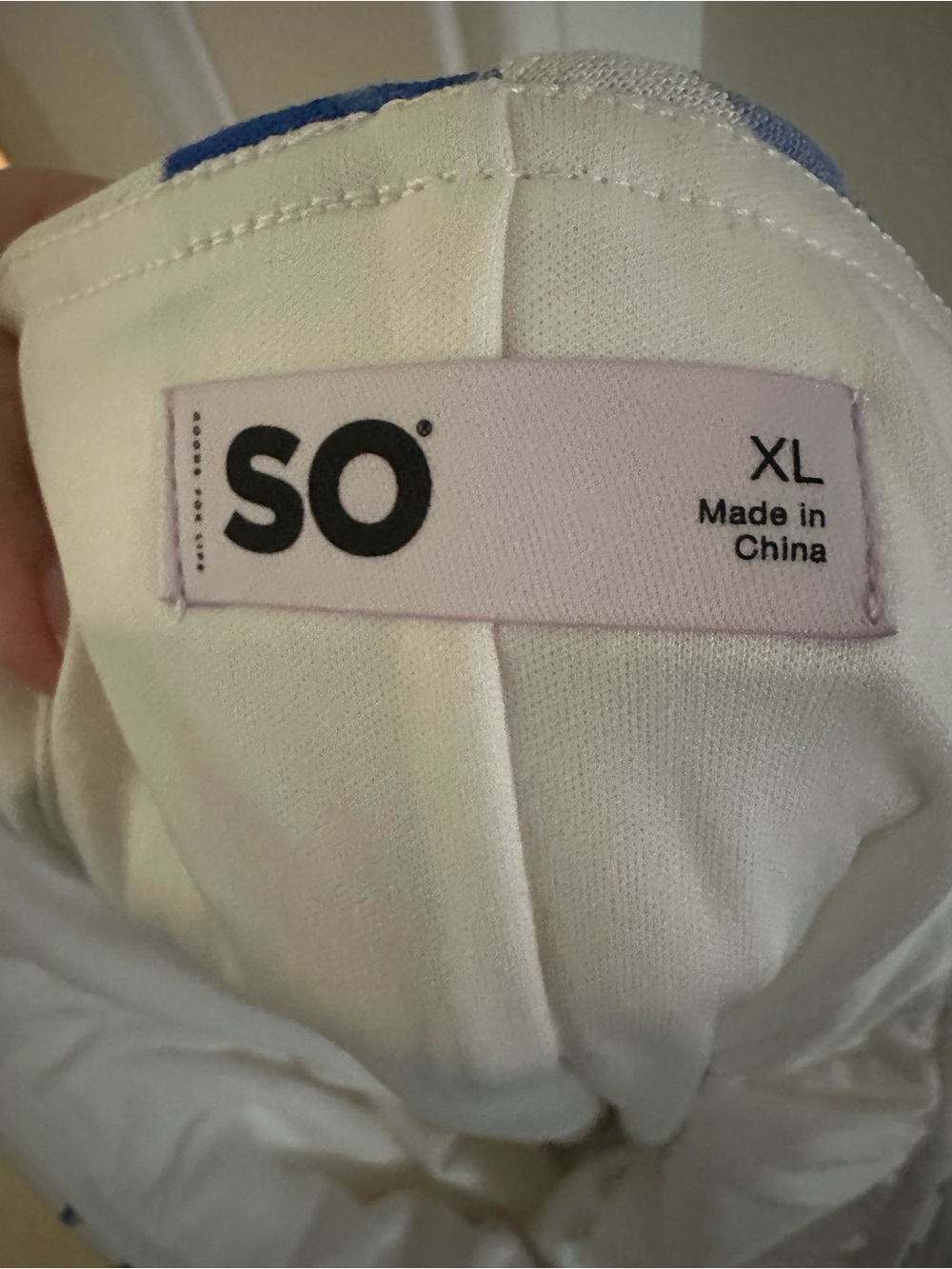 SO White Top with Blue Trim - Picture 3 of 4